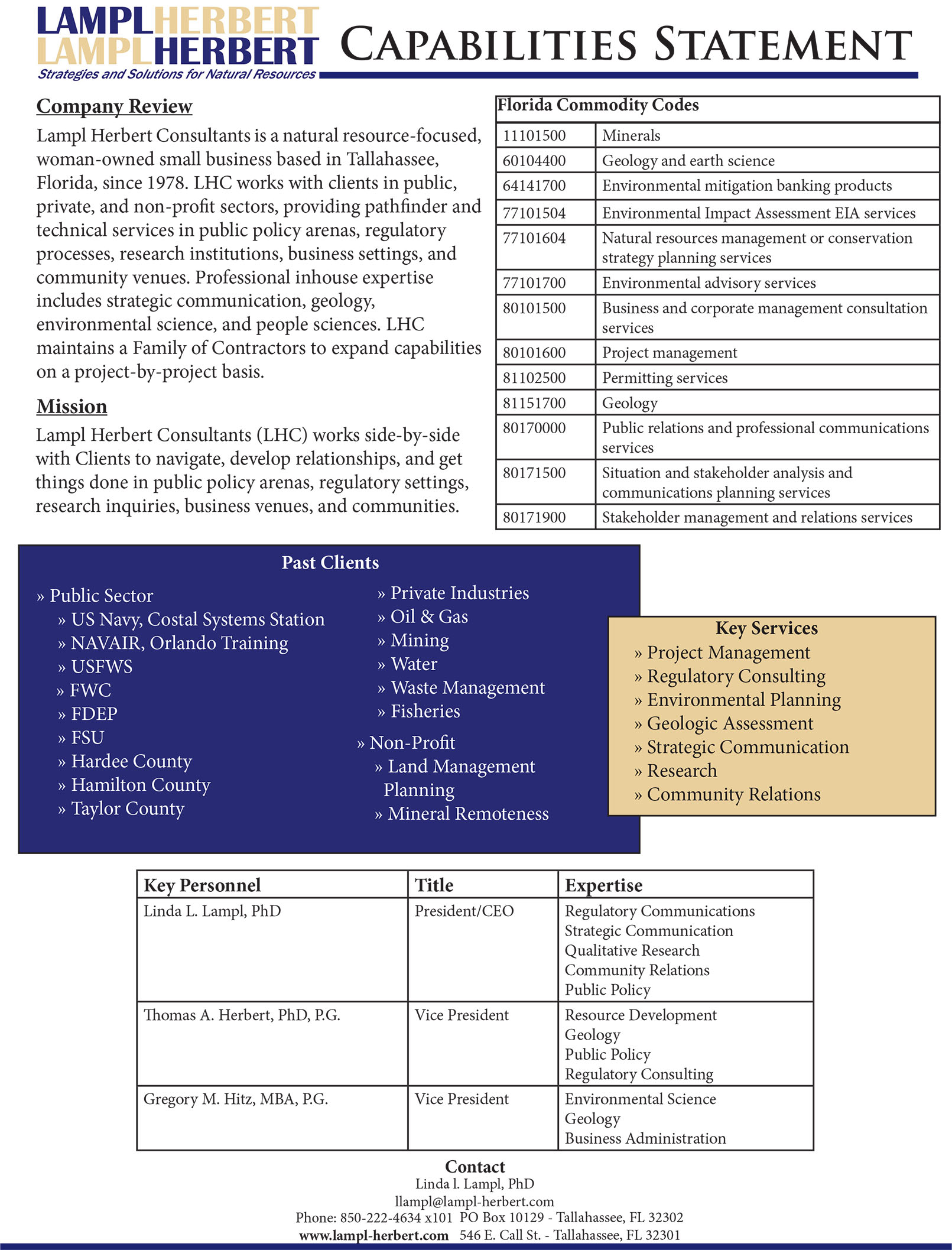 federal core capabilities statement